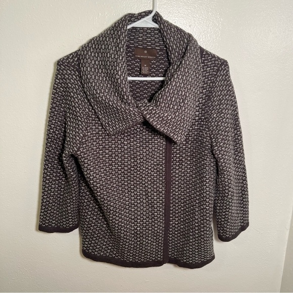 Fenn Wright Manson Cardigan Gray Dots Snap Up M - Picture 2 of 10